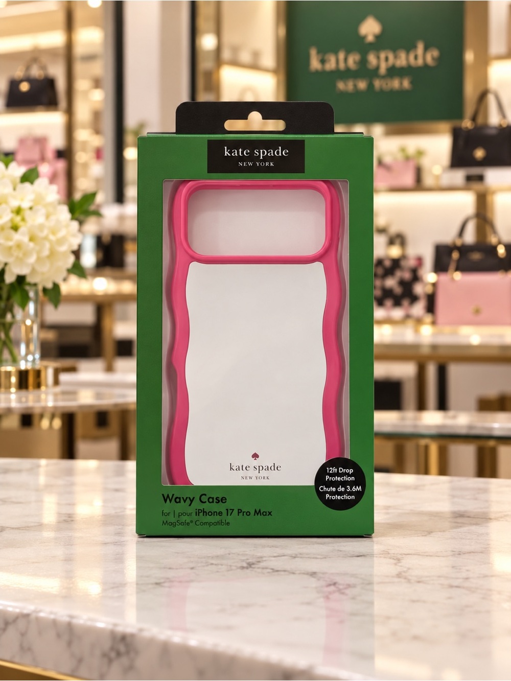 kate spade New York Pink Wavy iPhone 17 Pro Max Case